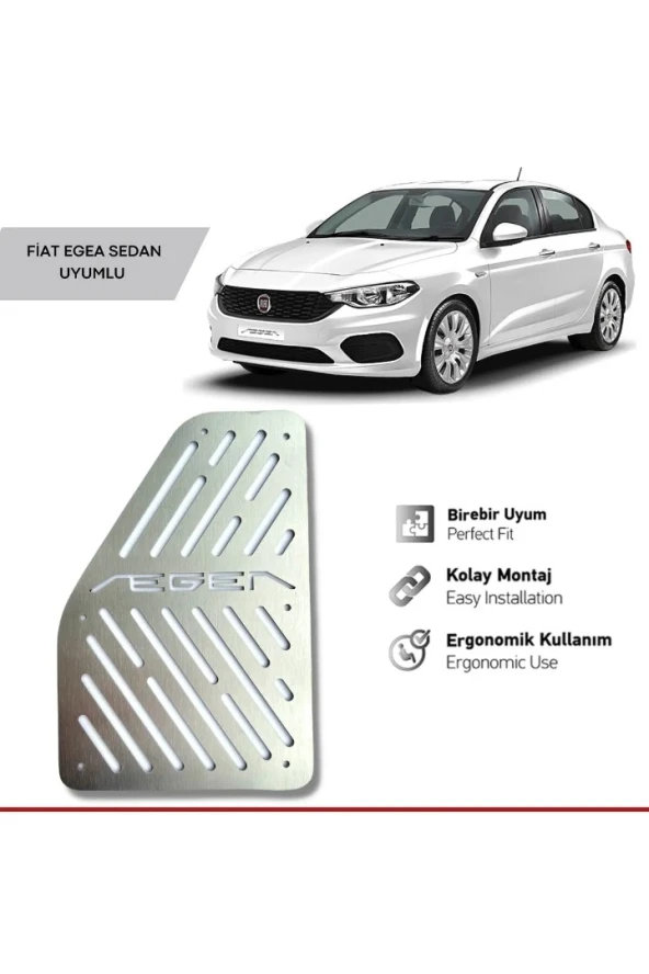 Fiat Egea Uyumlu Krom Ayak Dinlendirme Pedalı - 2015 - 2019 Parça ürün görseli 1