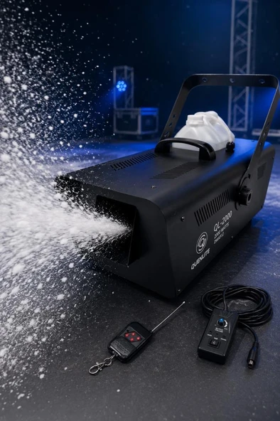 Quenlite QM-2000 DMX512 Kar Makinası 2000 Watt Uzaktan Kumandalı ürün görseli 1
