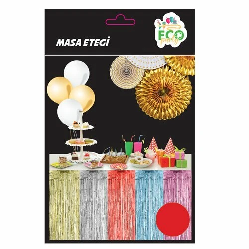 Masa Eteği Metalize 65*200cm Kırmızı ürün görseli 1