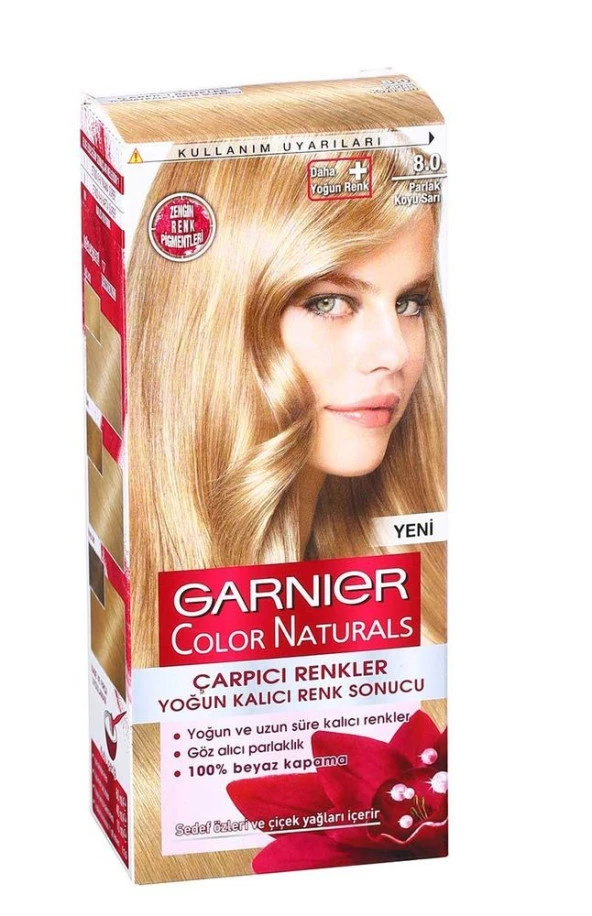 Garnier Çarpıcı Renkler 8.0 Parlak Koyu Sarı Saç Boyası ürün görseli 1
