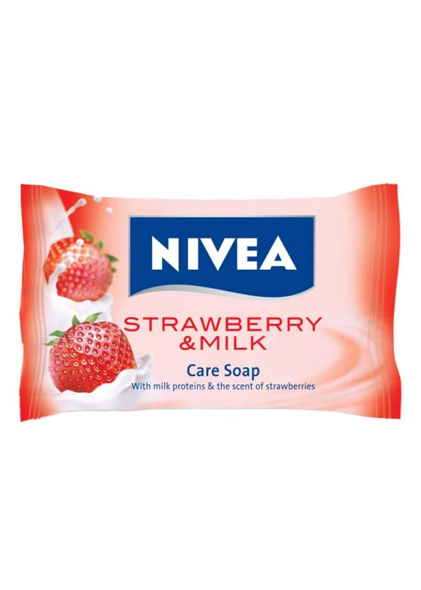 Nivea Sabun 90 g Strawberry & Milk Care Soap ürün görseli 1