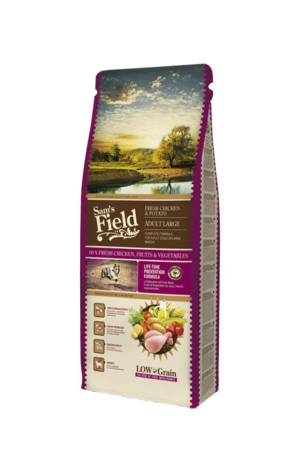 Sam´s Field Fresh Chicken&Potato Adult Large 13 kg SKT: 10/2026 ürün görseli 1