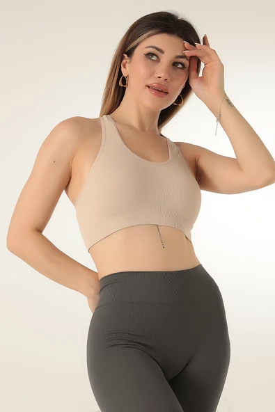 DoReMi Seamless Örme Çapraz Askılı Büstiyer - Resim 9