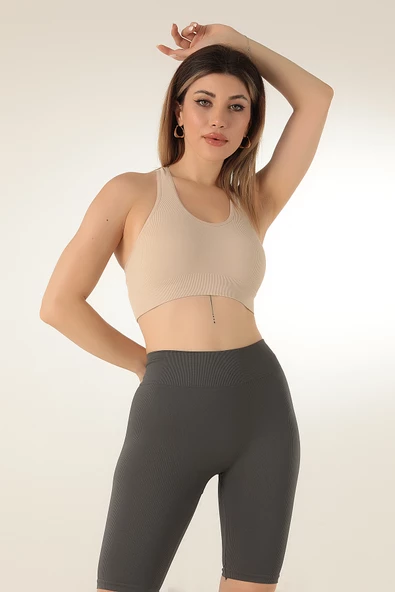 DoReMi Seamless Örme Çapraz Askılı Büstiyer - Resim 3