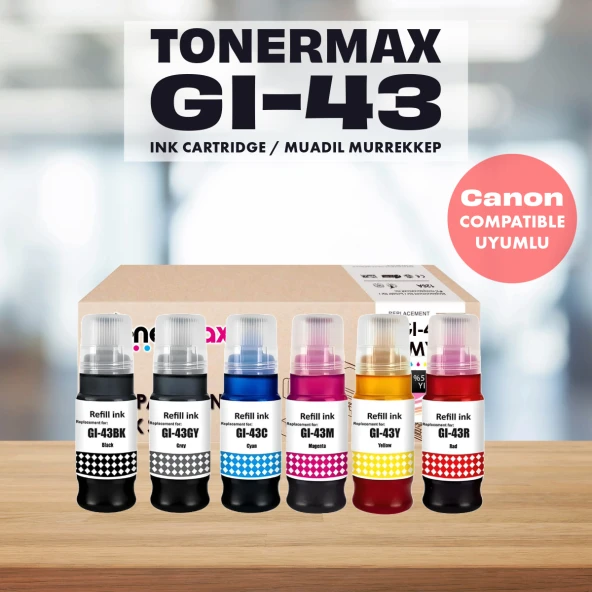 Canon Pixma G640 Muadil Mürekkep Takım/ Canon GI-43 Muadil Mürekkep Set ürün görseli 1