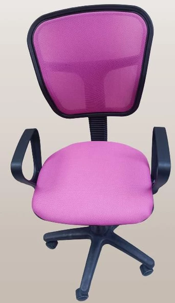 Çalışma Koltuk 18204 Model Poliüretan PEMBE Amortisörlü Ort Metal gövde El Yapım ürün görseli 1