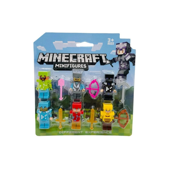 Minecraft Büyük Maceralar Küçük Figürler Legolarla Uyumlu 6'lı Minecraft Benzer Figür Seti ürün görseli 1