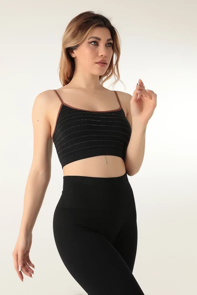 Miorre Seamless İnce Askılı Simli Büstiyer - Resim 7