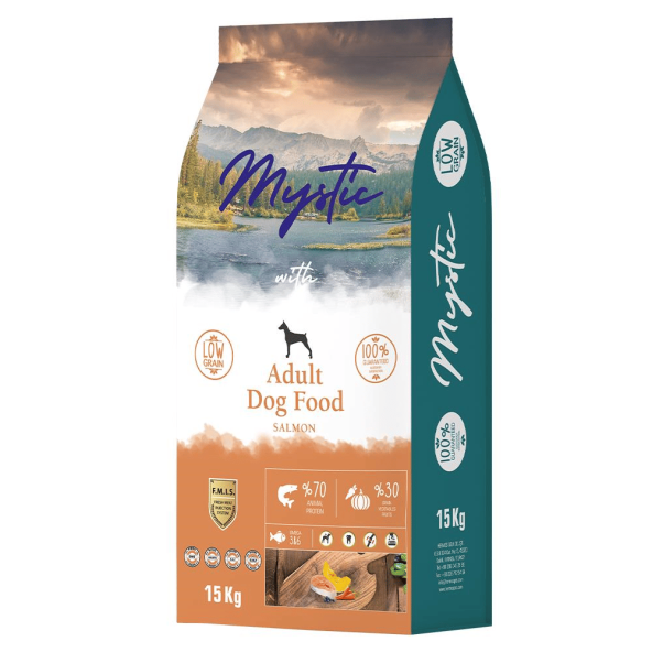 Mystic Düşük Tahıllı Somonlu 15kg Yetişkin Köpek Maması Somon Balığı Az Tahıllı Köpek Maması ürün görseli 1
