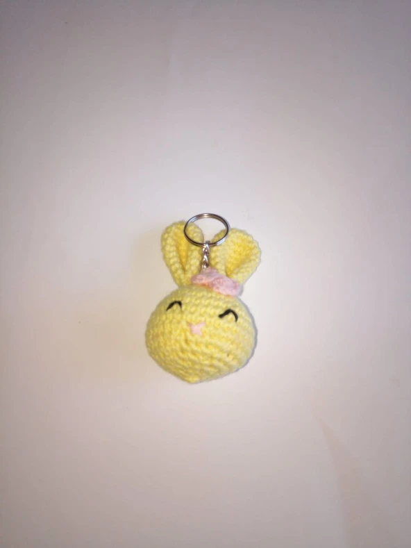 Maskot Tavşan Amigurumi Organik Anahtarlık Oyuncak ürün görseli 1