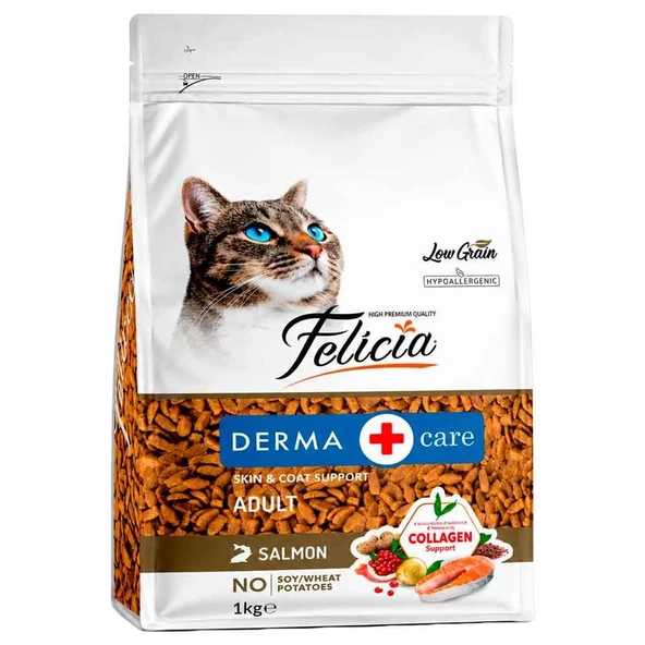 Felicia Kedi Maması Kolajenli Az Tahıllı Somonlu 1 Kg ürün görseli 1