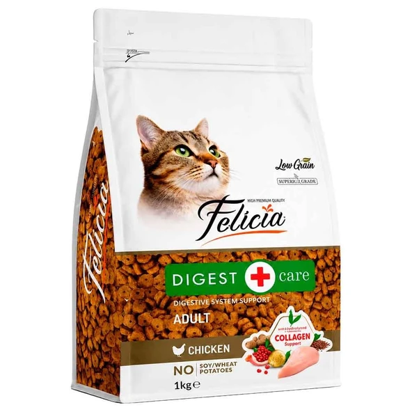 Felicia Kedi Maması Kolajenli Tavuklu Az Tahıllı 1 Kg ürün görseli 1