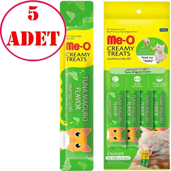 Meo Sarı Yüzgeçli Orkinos Balıklı Krema Kedi Ödülü 4x15 gr 5 AD ürün görseli 1