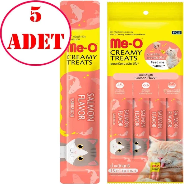 Meo Somonlu Krema Kedi Ödülü Kedi Çorbası 4x15 gr 5 AD ürün görseli 1