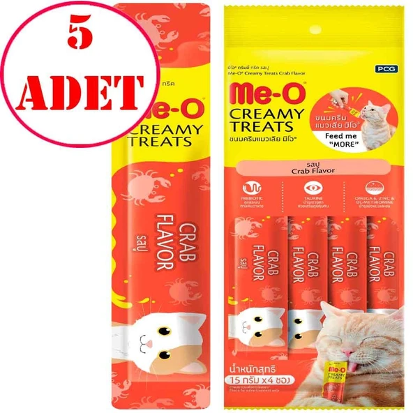 Meo Yengeç ve Ton Balığı Krema Kedi Ödülü Kedi Çorbası 4x15 gr 5 AD ürün görseli 1