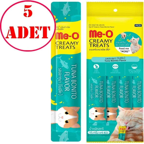 Meo Kurutulmuş Füme Ton Balıklı Krema Kedi Ödülü 4x15 gr 5 AD ürün görseli 1