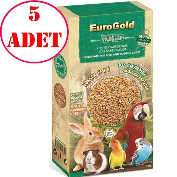 Eurogold Kemirgen ve Kuş Kafes Altlığı 1 Kg 5 AD ürün görseli 1