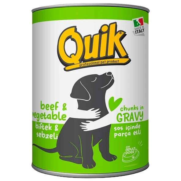 Quik Biftekli Sebzeli Köpek Konservesi 415 gr ürün görseli 1