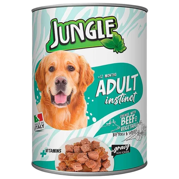 Jungle Köpek Konservesi Biftekli Sebzeli 415 GR ürün görseli 1
