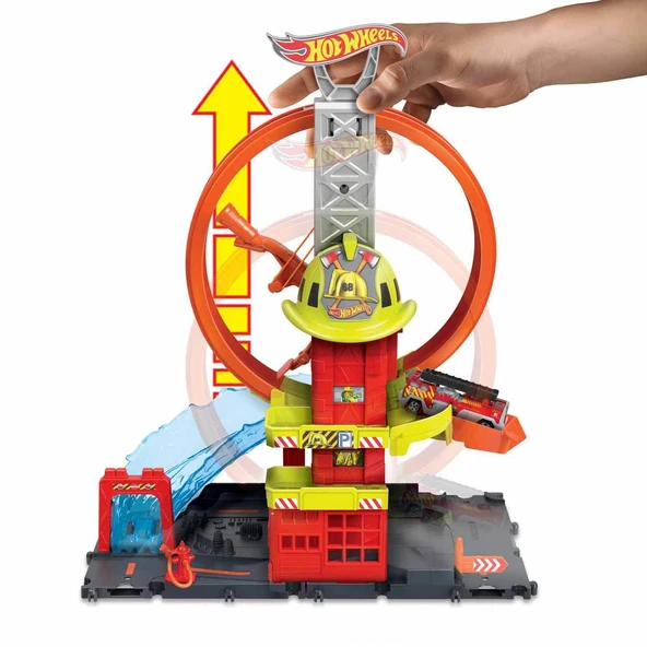 Hot Wheels® Çember Pistli İftaiye İstasyonu HKX41 - Resim 10