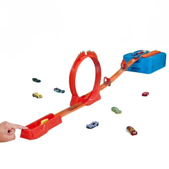 Hot Wheels® Track Builder Alev Temalı Akrobasi Seti HMC04 - Resim 4