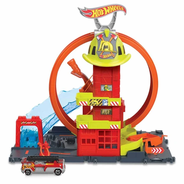 Hot Wheels® Çember Pistli İftaiye İstasyonu HKX41 - Resim 12