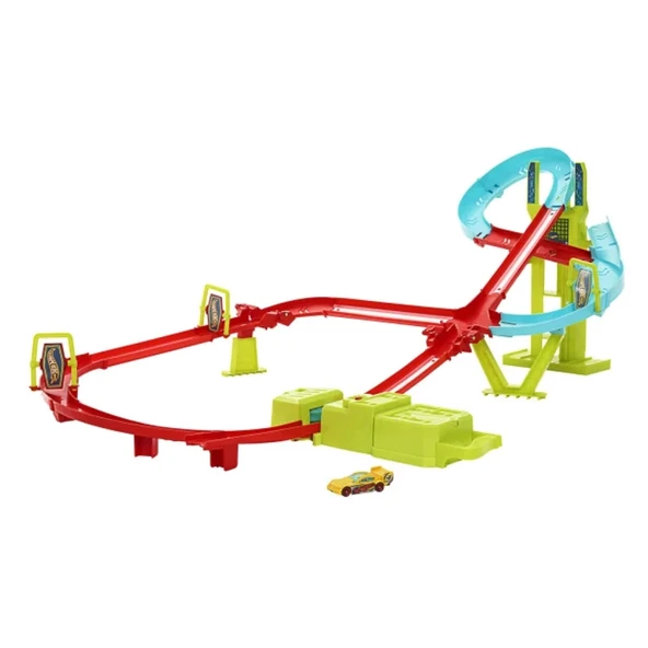 Hot Wheels® Neon Yarışlar Çoklu Yarış Heyecanı Pist Seti HPC07 - Resim 12