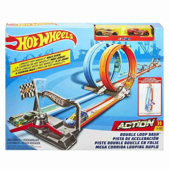 Hot Wheels® Çift Çemberde Depar Pist Seti GFH85 ürün görseli 1