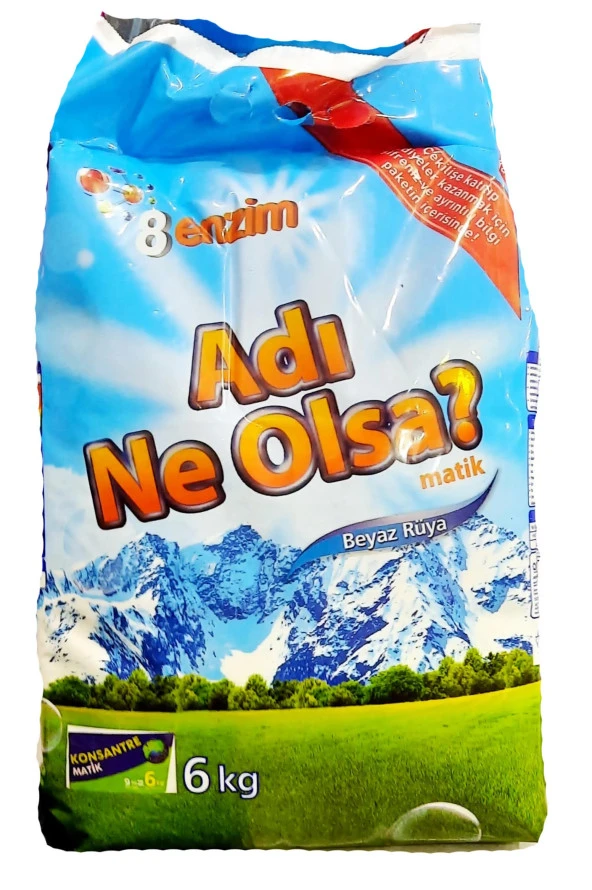 Adı Ne Olsa Toz Deterjan 6 Kg Tüm Renkler Genel Çamaşır Detarjanı Beyaz Rüya ürün görseli 1