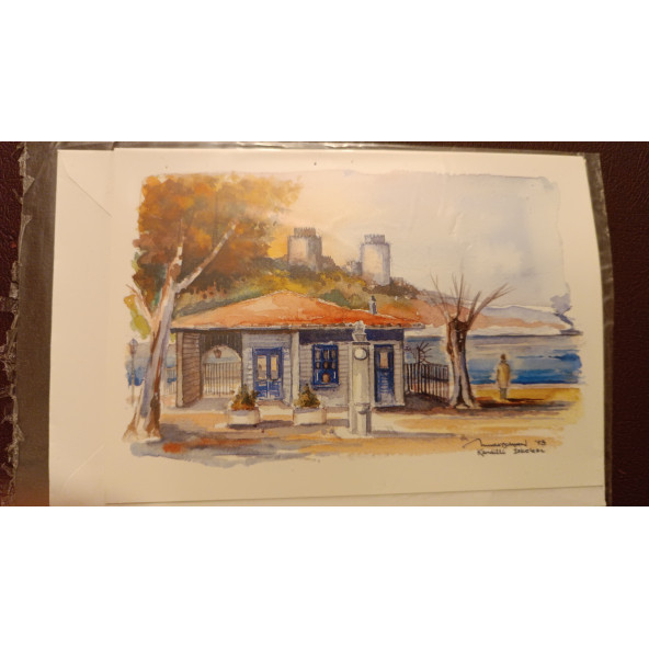 Famous Turkish Painters - Ünlü Türk Ressamları , Kandilli İskelesi , Murat Çakan- Baskı resim ürün görseli 1