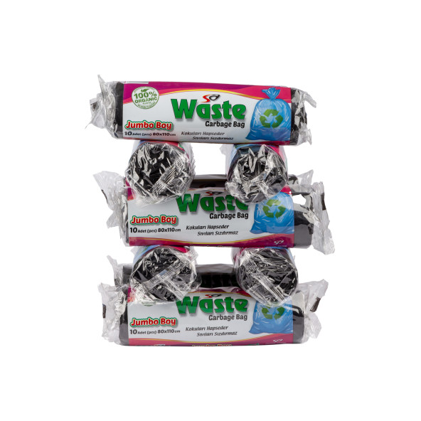 Jumbo Boy Çöp Poşeti 10LU SET 100 ADET - Resim 3