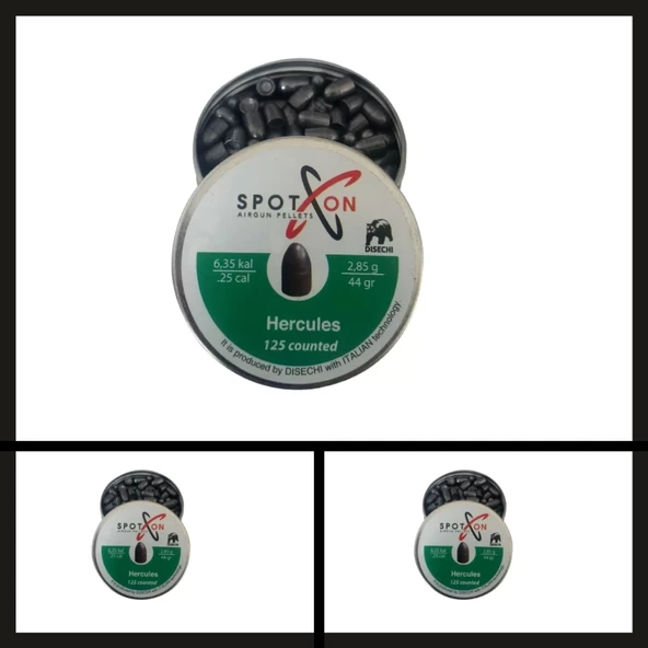 Uyguna-Yakala 125 Adet 6.35 Mm Spoton Hercules Havalı Saçma-SAÇ.074 ürün görseli 1
