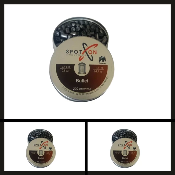 Uyguna-Yakala 5.5 Mm 200 Adet Spoton Bullet Havalı Saçma-SAÇ.073 ürün görseli 1