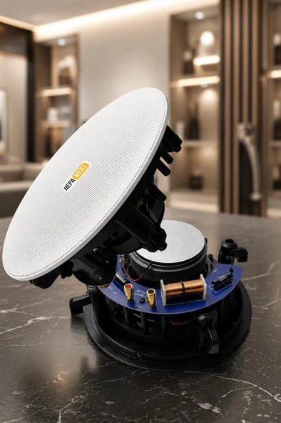 Hepa Merz HVX-170 PRO Alçıpan Tavan Hoparlörü 16 cm 170W 8 Ohm Siyah-Beyaz Kullanım ürün görseli 1