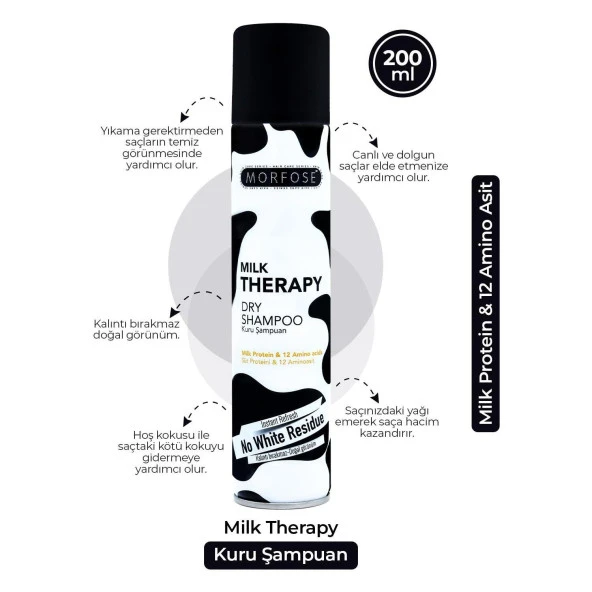 Morfose Kuru Şampuan Milk Therapy 200 Ml - Resim 2