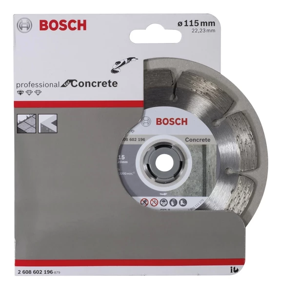 Bosch Standard For Concrete 115 Mm Elmas Kesme Diski - 2608602196 ürün görseli 1