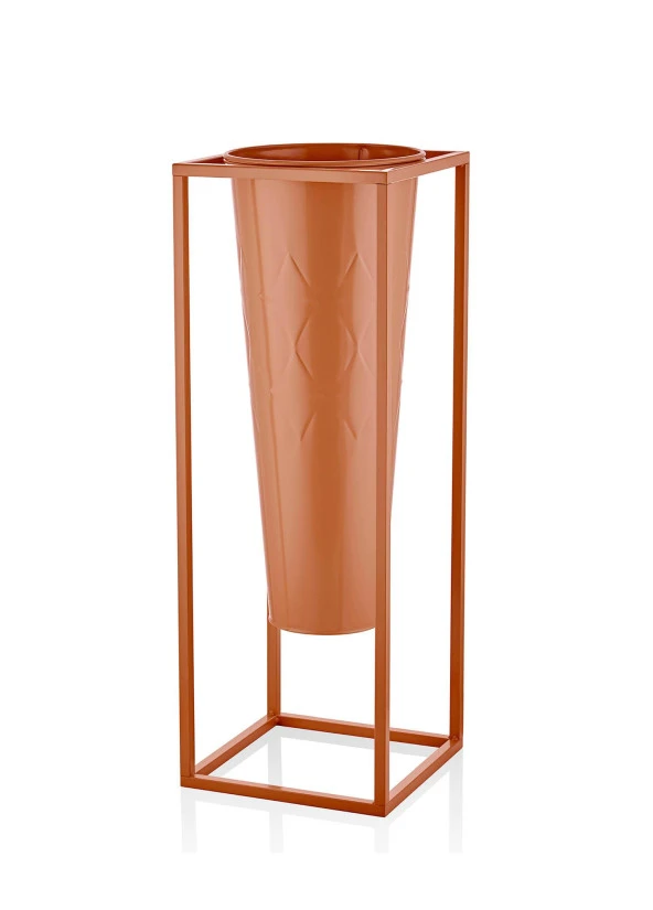 The Mia Prizma Vazo & Saksı Terracota 80x30x30 cm ürün görseli 1