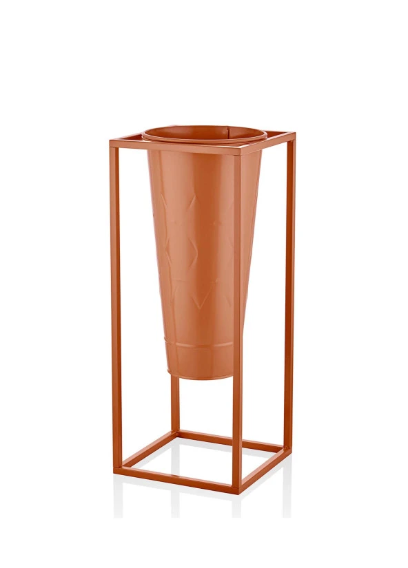 The Mia Prizma Vazo & Saksı Terracota 70x30x30 cm ürün görseli 1