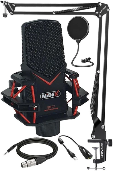 Midex Gaming GMX1ST Oyuncu Mikrofonu Tak Çalıştır Oyun Mikrofonu (Bilgisayar ve Telefon) ürün görseli 1