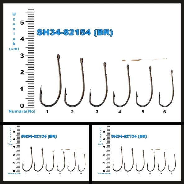 Uyguna-Yakala 100 Adet Sh34-82154 Sea Horse No: 5/0 Bronz İğne-İĞN.648 ürün görseli 1