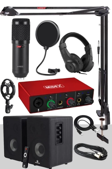 Midex Referans Paket-1 Maxword Monitör Ses Kartı BM800 Mikrofon Stand ürün görseli 1