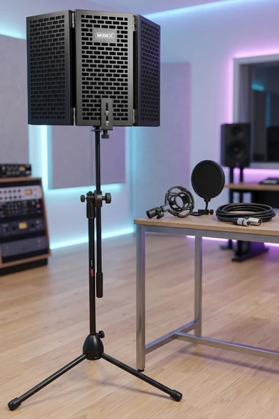 Lastvoice PF-30X Mikrofon Standı Yalıtım Paneli XLR Kablo Pop Filter ürün görseli 1