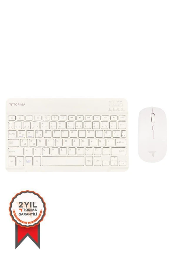 TORİMA Beyaz TMK-04 Kablosuz Klavye Ve Mouse Seti ürün görseli 1
