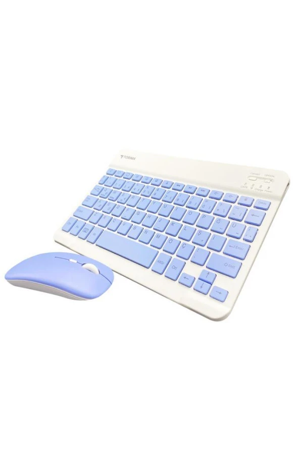 TORİMA Mor TMK-04 Kablosuz Klavye Ve Mouse Seti - Resim 2