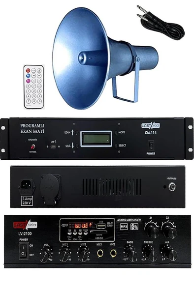 Lastvoice Ekonomik Set-2 Ezanmatik 100W Anfi ve Hoparlör Seti ürün görseli 1
