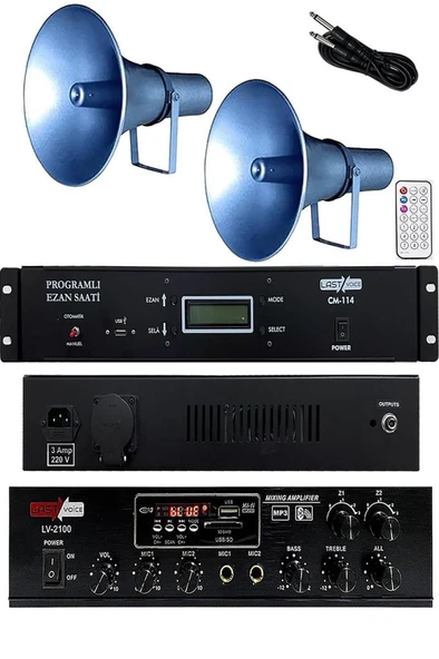 Lastvoice Ekonomik Set-3 Ezanmatik 100W Anfi ve Hoparlör Seti ürün görseli 1
