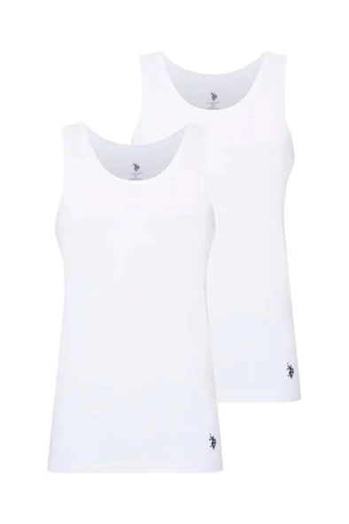 U S POLO ASSN 80441 Erkek Pamuk Tank 2 Li Atlet ürün görseli 1