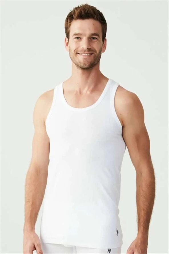 U S POLO ASSN 80441 Erkek Pamuk Tank 2 Li Atlet ürün görseli 1