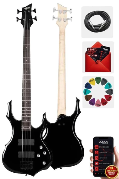 Midex MBG-410BK Üst Segment Profesyonel Bas Gitar 4 Telli ürün görseli 1