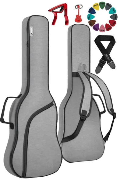 Midex CS-41PAK Akustik Gitar Çantası Soft Case Kılıf Gigbag (Askı Capo Pena Dahil) ürün görseli 1